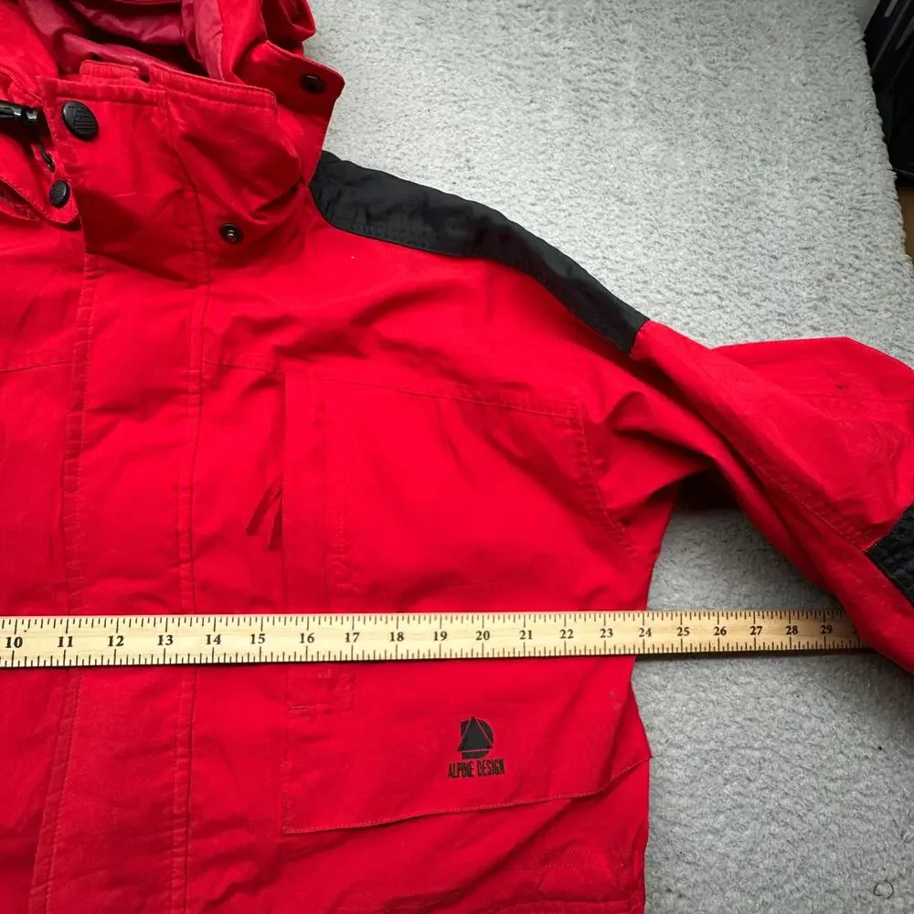 Vintage Alpine Design 91215 Gore-Tex Full Zip Hydrofil Jacket Mens Large Snow